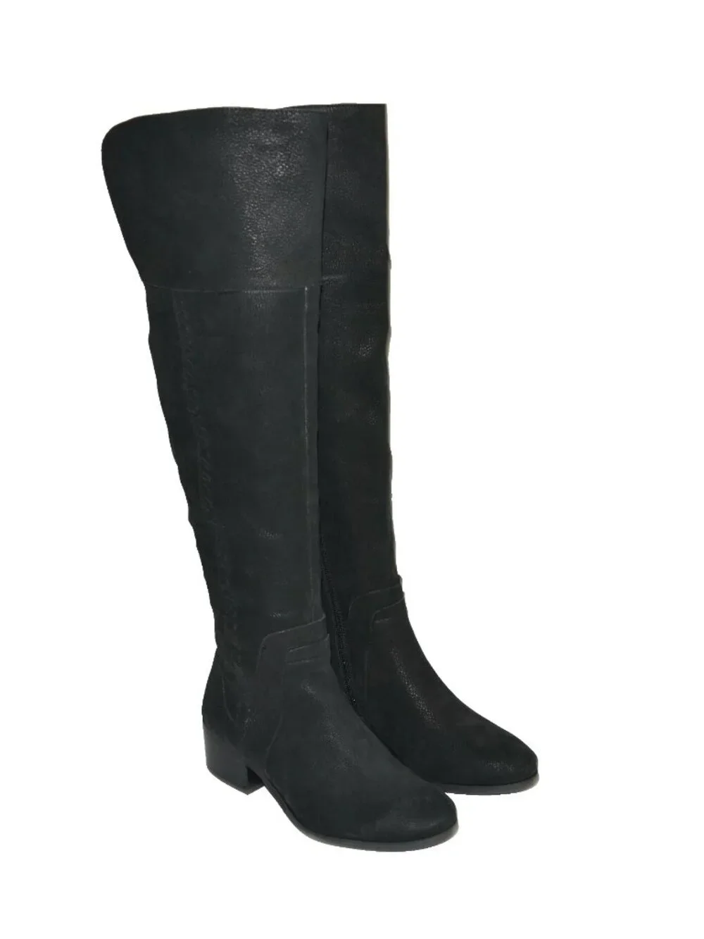New! Vince Camuto Size 8 Kreston Over The Knee Boot Black Leather OTK DD18